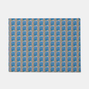 Blue Flower Doormat