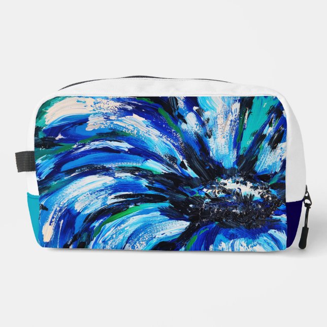 Blue flower dopp kit (Front)
