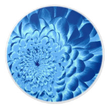 BLUE FLOWER DRAWER KNOB