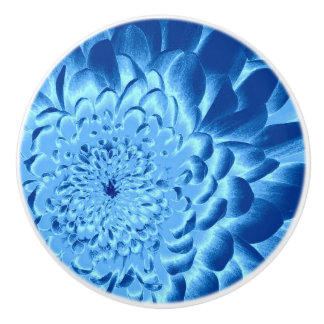 BLUE FLOWER DRAWER KNOB