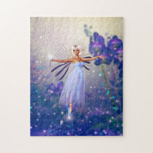 Blue Flower Fairy Jigsaw Puzzle