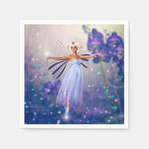 Blue Flower Fairy Napkin