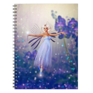 Blue Flower Fairy Notebook