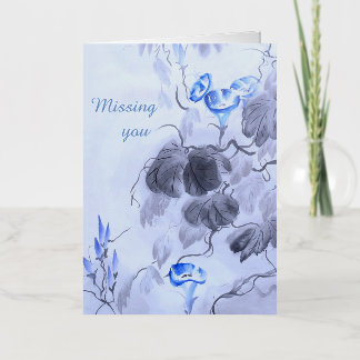 Blue Flower Foil Greeting Card
