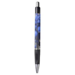 Blue Flower Grip Pen