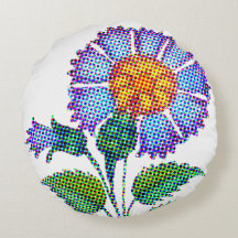 Blue Flower Halftone Fine Art