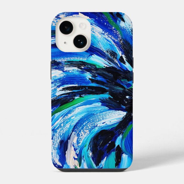 Blue flower iPhone case (Back)