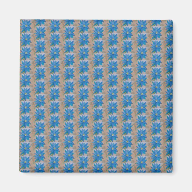 Blue Flower Magnet (Front)