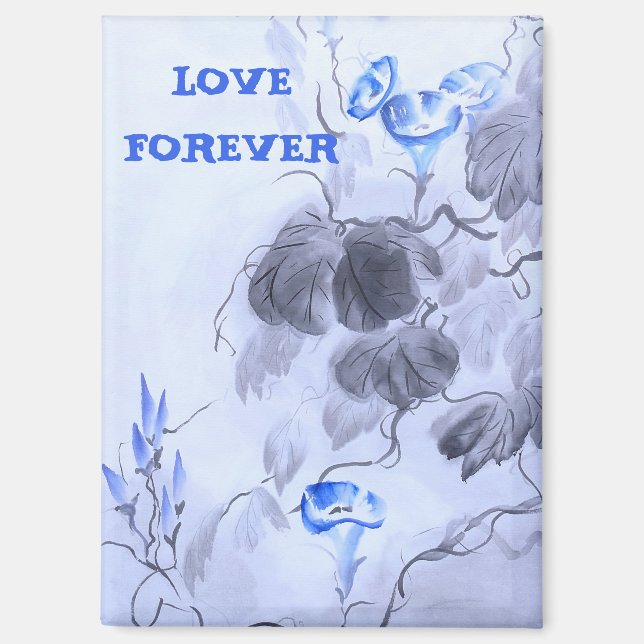 Blue Flower Magnet (Front)