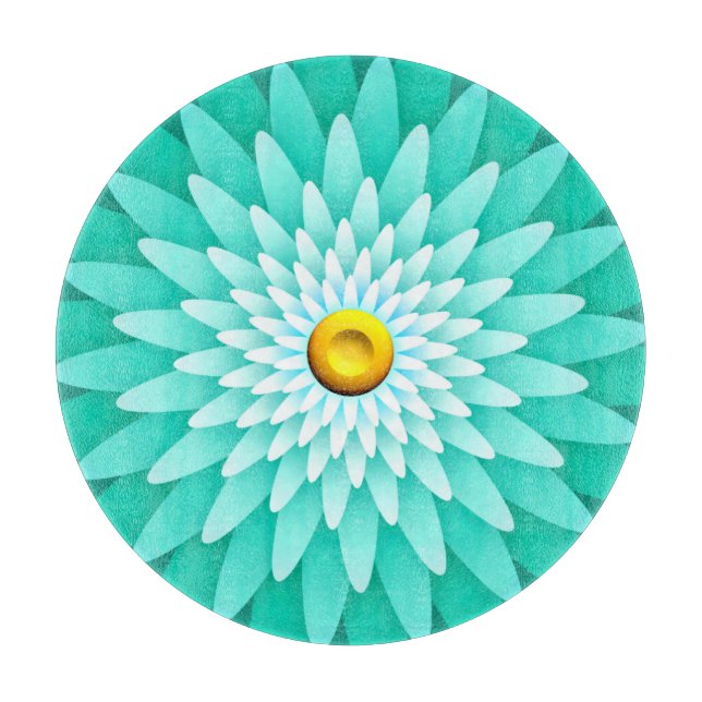 Blue Flower Mandala-68566 Cutting Board (Front)