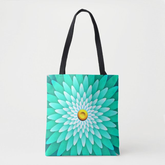 Blue Flower Mandala-68566 Tote Bag (Front)