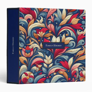 Blue Flower Morris art Binder