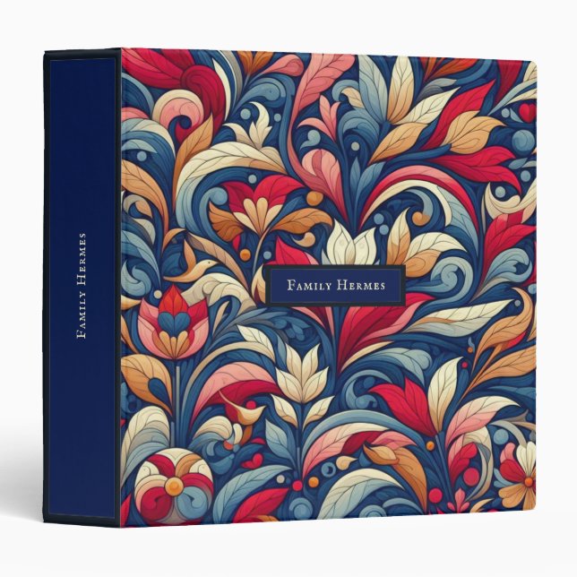 Blue Flower Morris art Binder (Front/Spine)