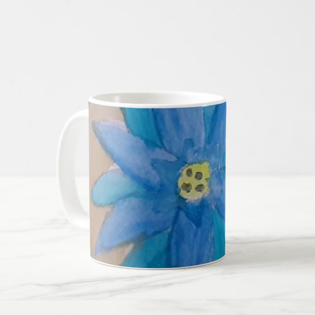Blue Flower Mug (Front Left)