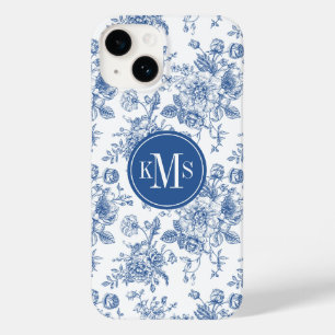 Blue Flower Pattern Case-Mate iPhone 14 Case