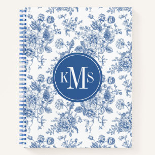 Blue Flower Pattern Notebook