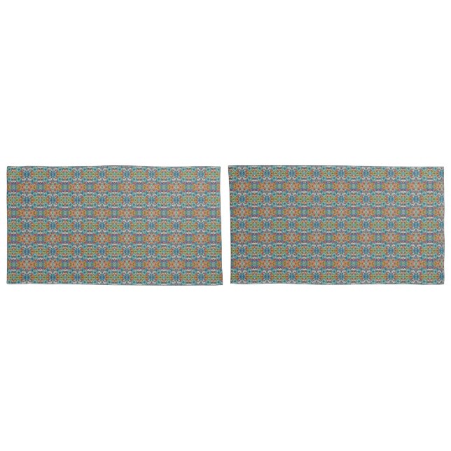 Blue flower pattern pillowcase (Back-Set)