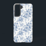 Blue Flower Pattern Samsung Galaxy Case<br><div class="desc">Check out this design featuring a blue floral pattern.</div>