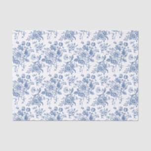 Blue Flower Pattern Tissue Paper