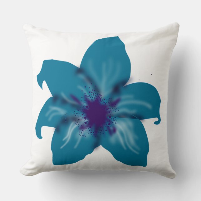 Blue Flower Pillow (Front)