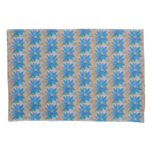 Blue Flower Pillowcase