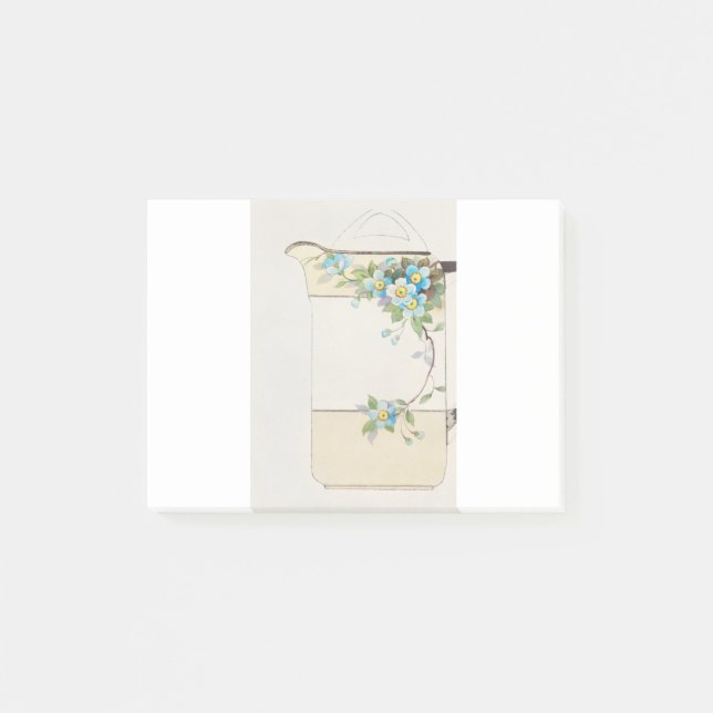 Blue Flower Pitcher Painting by Noritake Factory Post-it Notes (Front)