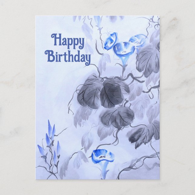 Blue Flower Postcard (Front)