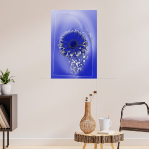 Blue flower poster