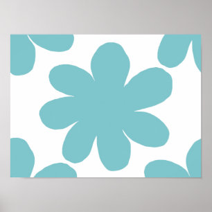 Blue flower poster