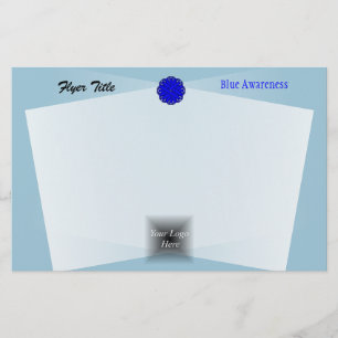 Blue Flower Ribbon by Kenneth Yoncich Flyer