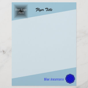 Blue Flower Ribbon by Kenneth Yoncich Flyer
