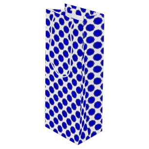 Blue Flower Ribbon by Kenneth Yoncich Wine Gift Bag
