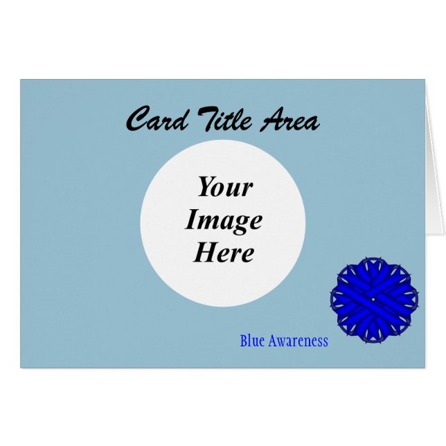 Blue Flower Ribbon Template by Kenneth Yoncich (Front Horizontal)