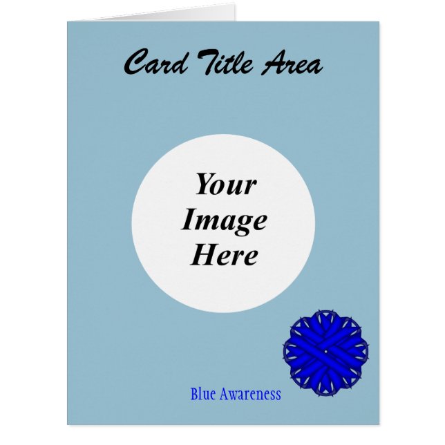Blue Flower Ribbon Template by Kenneth Yoncich (Front)