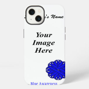 Blue Flower Ribbon Template by Kenneth Yoncich iPhone 13 Case