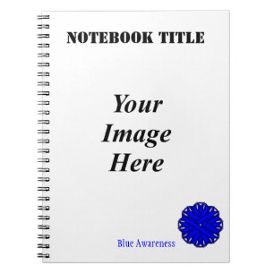 Blue Flower Ribbon Template by Kenneth Yoncich Notebook