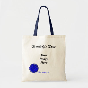 Blue Flower Ribbon Template by Kenneth Yoncich Tote Bag