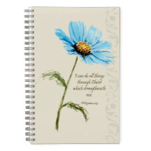 Blue Flower Scripture Journal