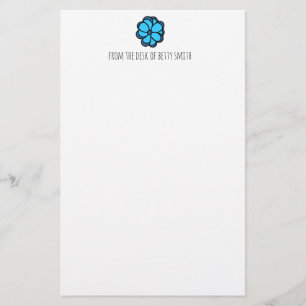 Blue Flower Stationery
