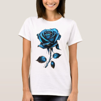 blue flower T-Shirt