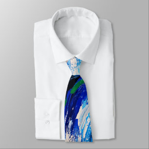 Blue flower tie