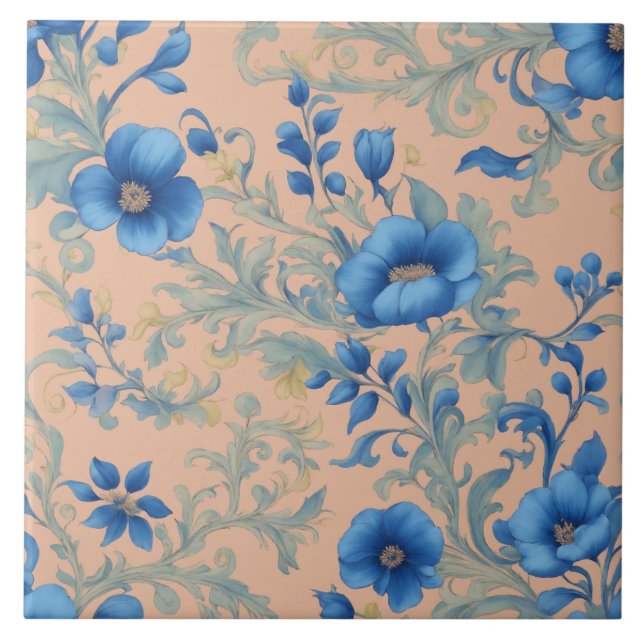 Blue Flower Tile (Front)