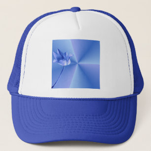 Blue Flower Trucker Hat