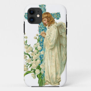 Blue Flowered Christian Cross iPhone 11 Case