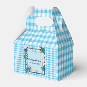 Blue Flowers and Butterflies Favor Box