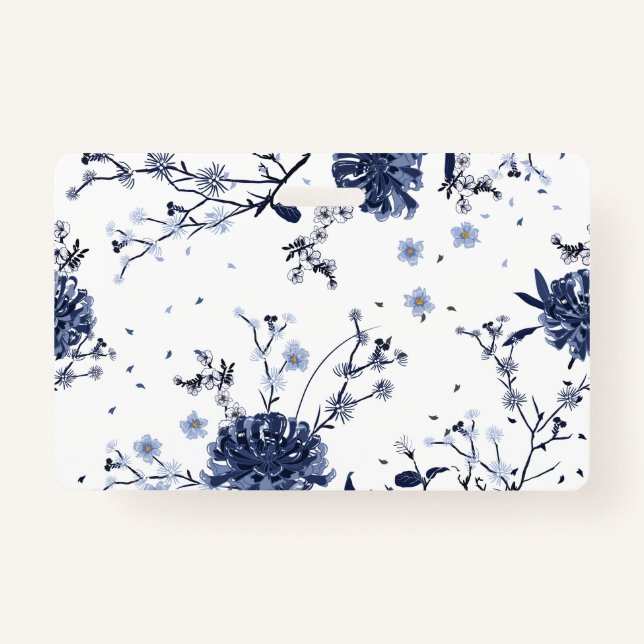 Blue flowers badge (Back)