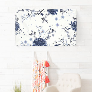 Blue flowers banner