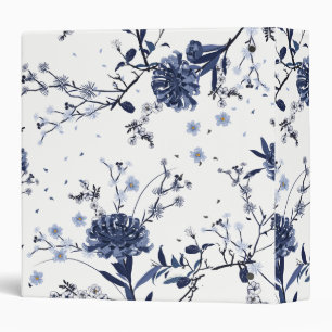 Blue flowers binder