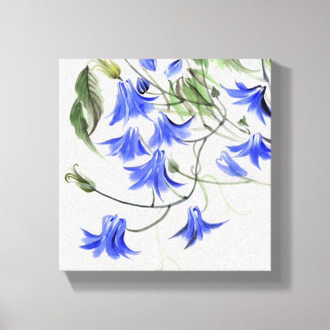 Blue Flowers Canvas Print (Front)