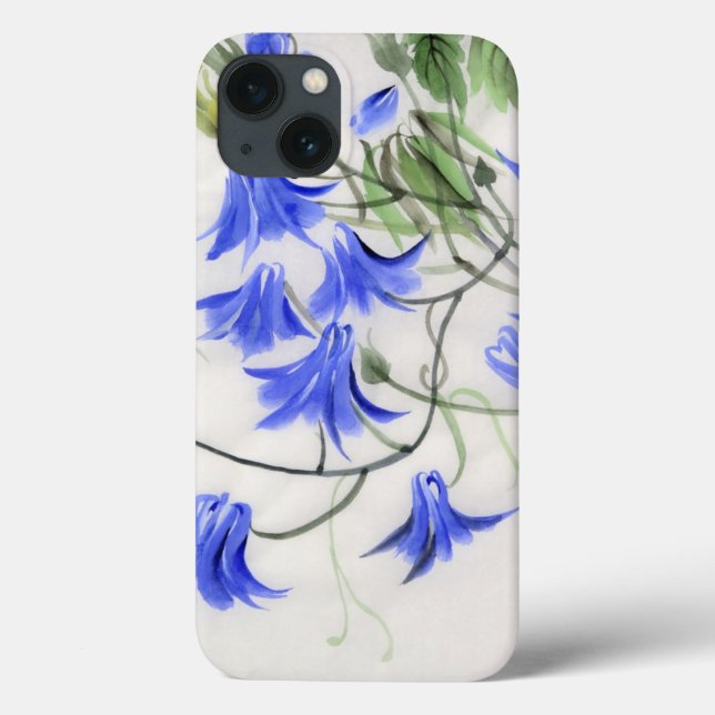Blue Flowers Case-Mate iPhone Case (Back)